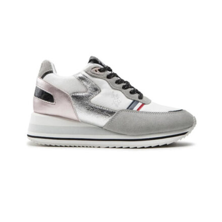 Γυναικεία Sneakers US POLO ASSN Λευκό-Ροζ SYLVI001D-WHI-PIN01