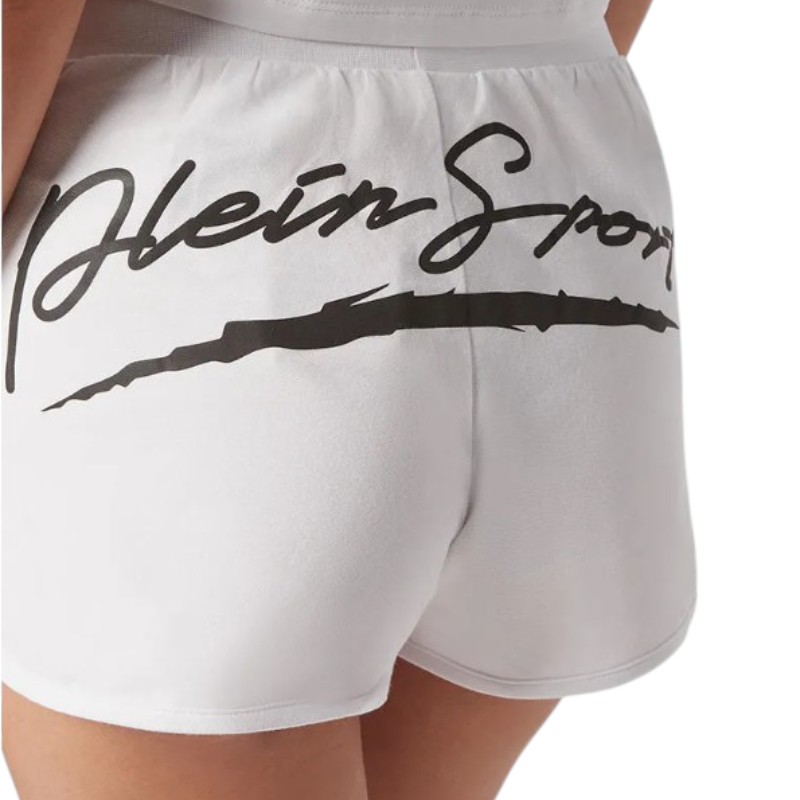 gunaikeio-athlitiko-shorts-plein-sport-women-sportswear-fit-training-dsps601-01-white-nexstep (3)