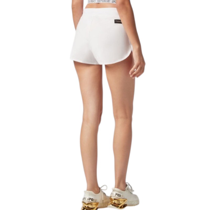 gunaikeio-athlitiko-shorts-plein-sport-women-sportswear-fit-training-dsps604-01-white-nexstep (2)