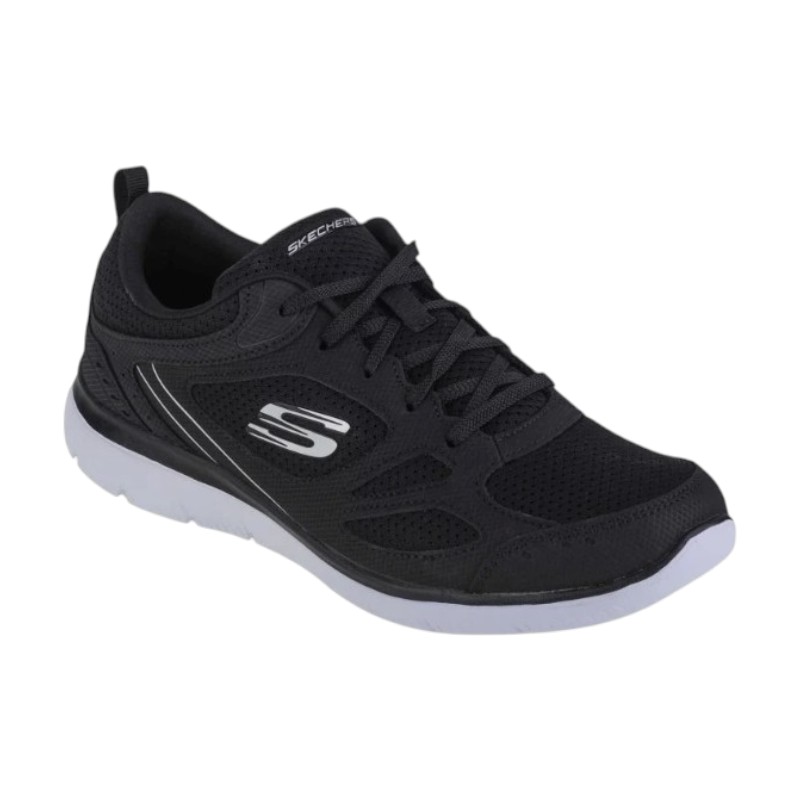 gunaikeia-sneakers-skechers-summits-suited-12982-bkw-black-white-nexstep (2)